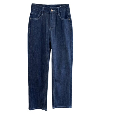 醋酸四面弹法棍牛仔裤女春季