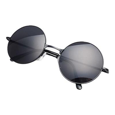 男女ins嘻哈潮复古圆形结婚墨镜