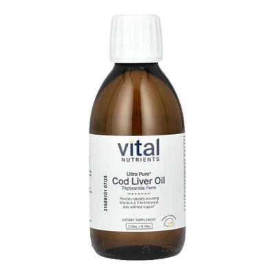 Vital Nutrients超纯鳕鱼肝油柠檬味机体抵御心脏健康视力健康