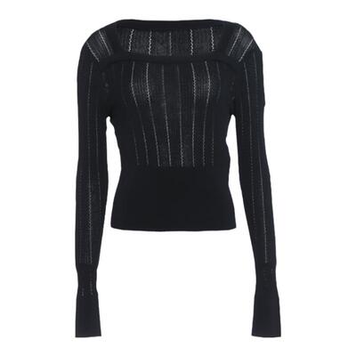 mithworld沵媞挑孔镂空针织衫