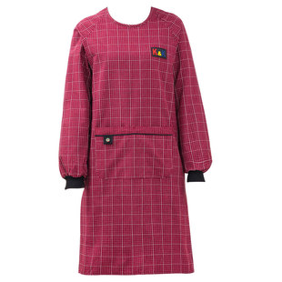 加厚棉布长袖罩衣女围裙厨房家用2025新款做饭时尚上班带袖工作服