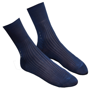 华邦夏季袜子薄款中筒纯色透气冰丝锦纶提花男士爷爷爸爸松口丝袜