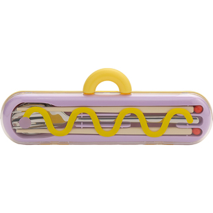 新款便携餐具套装学生上班族专用的筷子勺子叉子收纳盒防摔餐具盒