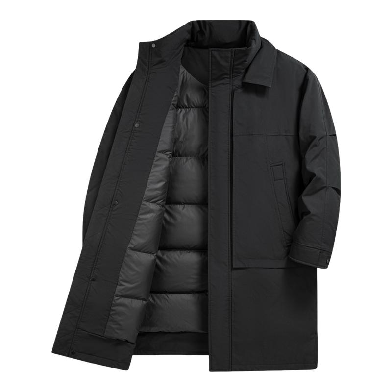 雪中飞中长款羽绒服立领