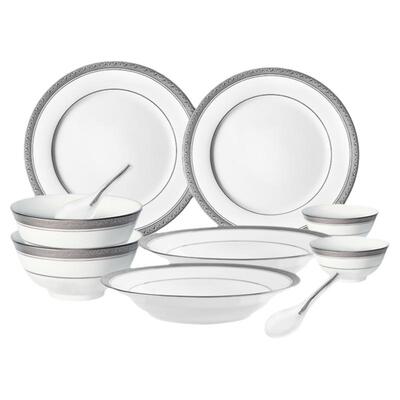 Noritake则武铂金边双人套装餐具