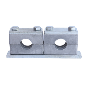 铝合金管夹重型双孔单孔左右上下可焊接塑料管夹油管钢管船用管夹