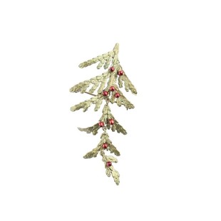 Michael Michaud侧柏别针珍珠胸针百搭小众设计大衣胸花新年礼物