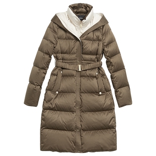 【蓬松白鹅绒】YINER音儿冬季厚实高克重长款保暖羽绒服