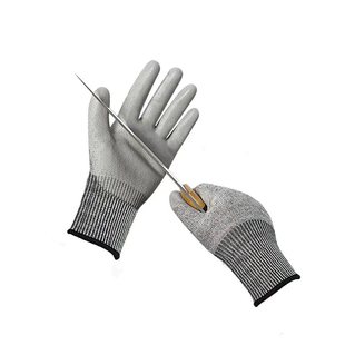 防割手套防切割防刺防扎9级轻薄凯夫拉PU浸胶耐磨杀鱼木工防扎刺