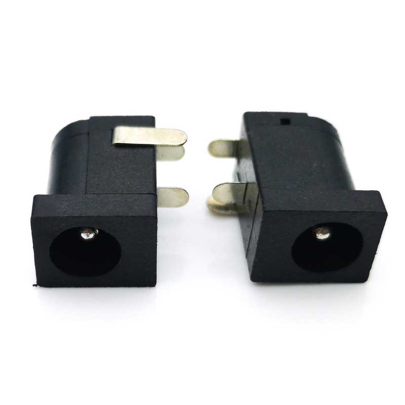 DC005短脚芯2.1尼龙圆插座DC三脚DC电源短款座母针