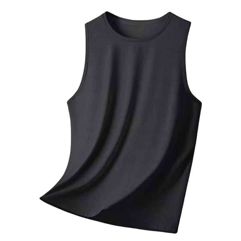 便宜干活穿的上班工作服男装背心速干冰丝夏季无袖T恤衫网眼透气