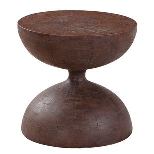 美式复古沙发边几高级艺术感角几仿实木北欧原木侘寂风小茶几圆桌