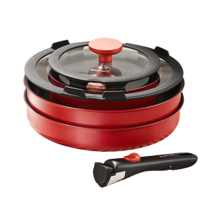 【新品】苏泊尔可拆卸手柄锅具套装全套家用不粘锅具三件套套娃锅