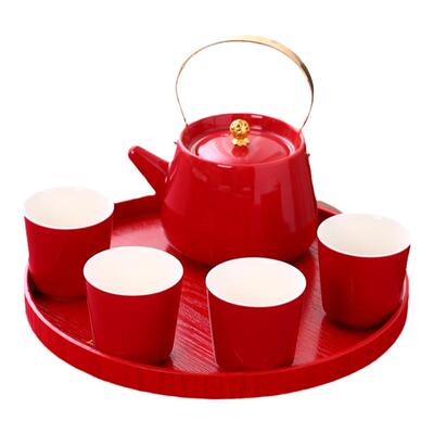 喜事瓷坊结婚敬茶杯托盘功夫茶具