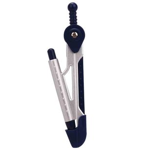 得力圆规学生用作业考试做图专业制图机械工程绘图设计金属圆规