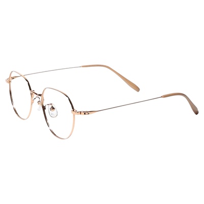 康耐特官方旗舰店 非球面高度近视定制镜片配亮玫金8583-C15眼镜