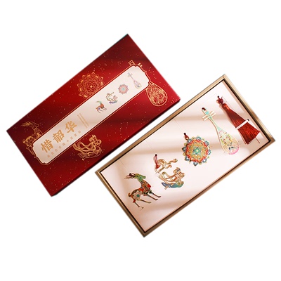 敦煌研究院壁画元素简约金属书签