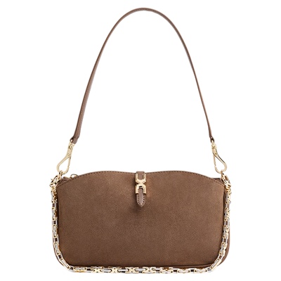 CHARLES&KEITH复古绒面法棍包