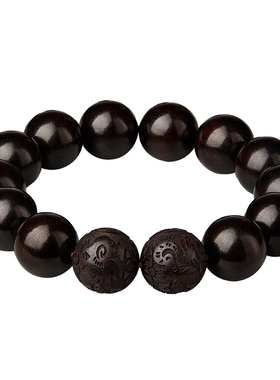 小叶紫檀男士手串檀木六合佛珠