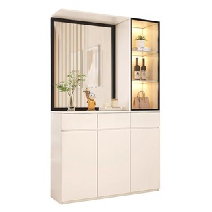 玄关柜入户正对门家用鞋柜收纳柜一体2026新款入户门可定制屏风柜