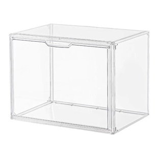 亚克力收纳盒透明展示盒书本架杂志专辑cd黑胶周边收藏桌面防尘柜