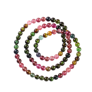 碧玺手串亲宝水晶玻璃体彩虹碧玺多圈手链项链女饰品