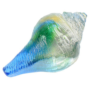 琉璃海螺现代佛前用品家用室内供具八供随身七彩小海螺摆件