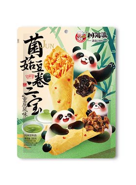 川阿婆香辣菌菇三宝豆卷零食