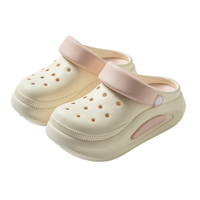 可爱洞洞鞋可拆卸厚底防滑增高女