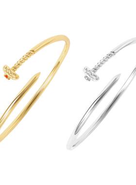 NARCII非洲菊钉子手镯小众设计轻奢开口手镯手饰设计师款生日礼物