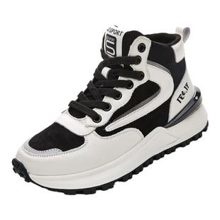 曳步舞鞋四季时尚真皮高帮软底广场舞鞋透气运动鞋百搭休闲轻便女