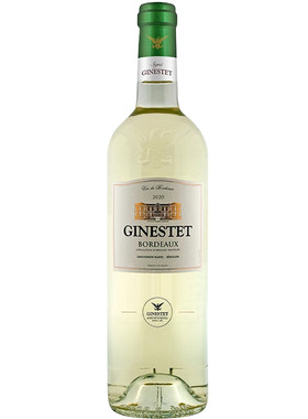 畅销全球的波尔多吉纳思白葡萄酒750ml单支装干型法国原装进口