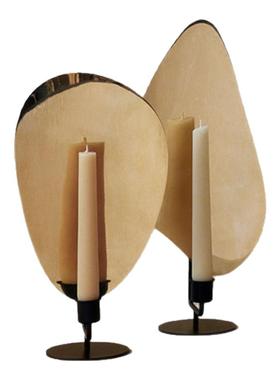 丹麦Flambeau雕塑感氛围金属烛台