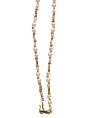 法式复古施家珍珠叠戴锁骨链项链