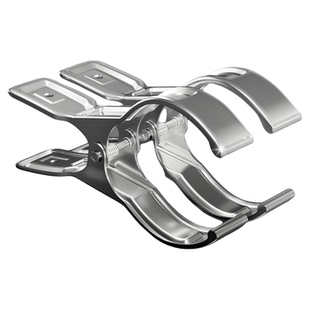 优勤6只装不锈钢强力防风夹晾晒夹子固定晾衣架开口防风大号夹扣