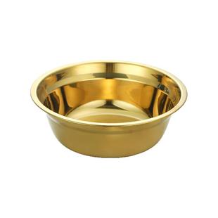 304不锈钢盆食品级平底汤盘碗饭碗家用镀金小盆饭盆加厚小碗盆子
