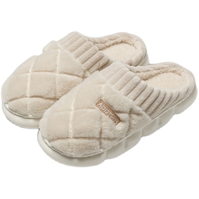 桃印室内家居保暖冬季男士棉拖鞋