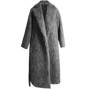 cicidream 特厚野性长山羊毛面料超长款oversize大衣