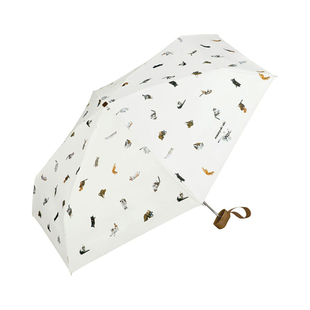 日本进口WPC伞黑胶新款库洛米猫超轻遮阳伞玉桂狗防晒五折晴雨伞