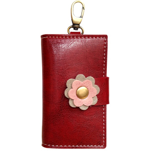 钥匙包女式甜美淑女汽车电动车钥匙包小巧多功能带零钱卡位钥匙扣