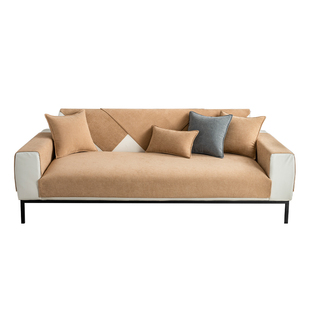 沙发垫高级感雪尼尔防滑座垫四季通用简约秋冬季实木沙发靠背盖巾