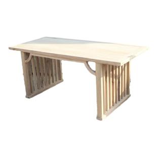 新中式实木书桌禅意画案办公桌国学桌茶桌北老榆木白坯胚家具白茬