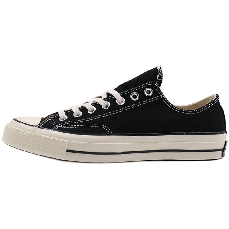Converse三星标黑高黑低帆布鞋
