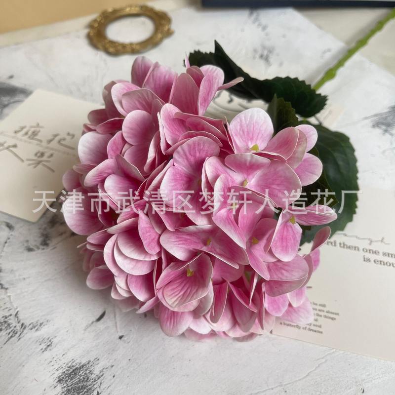 3D打印绣球手感仿真花 高档软装家居摆放婚庆粉紫色复古油画绣球