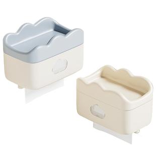 奶油风纸巾盒壁挂式卫生间厕所抽纸盒纸抽盒卷纸筒家用创意厕纸架