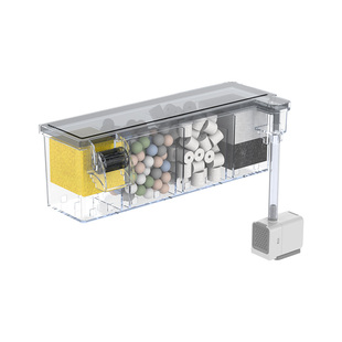 柏卡乐鱼缸过滤器循环水净水三合一滴流盒小鱼缸壁挂式瀑布系统