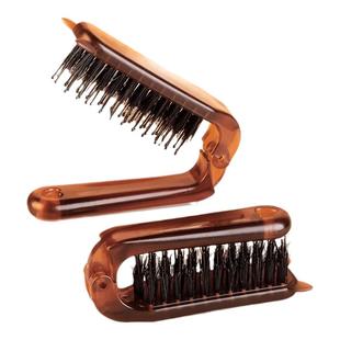 便携折叠猪鬃毛梳鬓角梳女士化妆盘发卷发蓬松造型美发打毛小梳子