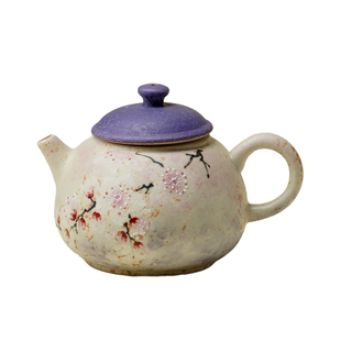 束刻 粉彩手绘梅花小茶壶高颜值女性功夫茶具泡茶碗精致家用单壶