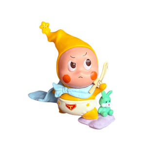 潮玩盲盒萌粒改娃星星人公仔钥匙扣挂件卡通包包挂饰汽车桌面摆件