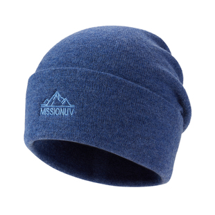 MISSION UV纯羊毛保暖毛线帽针织帽冷帽户外登山徒步运动帽子女冬